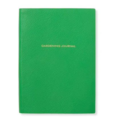 Smythson Soho Garden Journal In Green