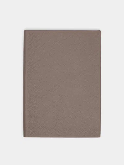 Smythson Soho Leather Notebook  Abask Luxury Gift In Brown