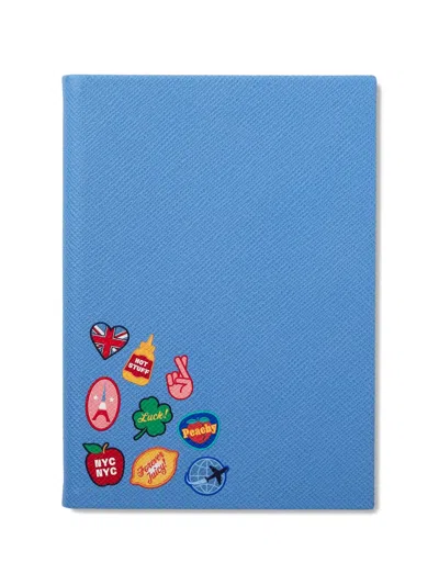 Smythson Soho Notebook In Blue