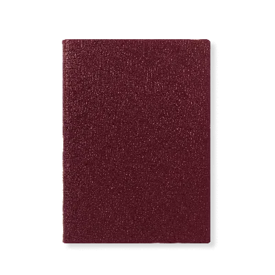 Smythson Soho Notebook In Ludlow In Dark Cherry
