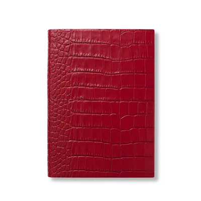 Smythson Soho Notebook In Mara In Red