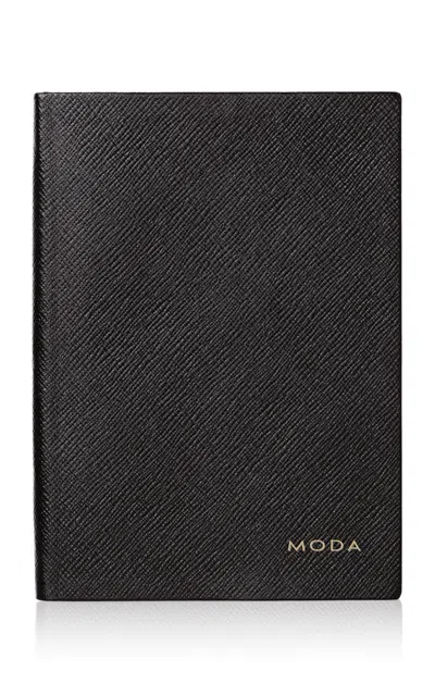 Smythson - Soho Notebook In Panama - Black