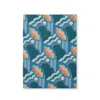 Smythson Soho Notebook In Panama In Bloom Nile Blue