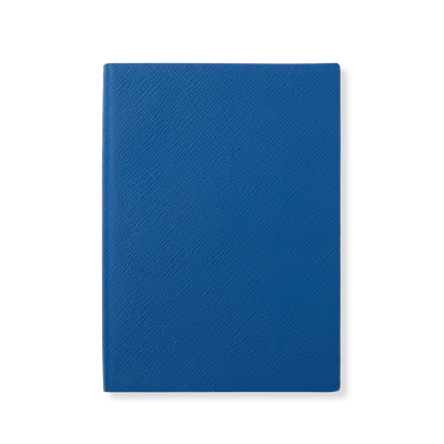 Smythson Soho Notebook In Panama In Cerulean