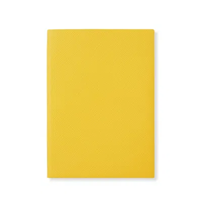 Smythson Soho Notebook In Panama In Lemon