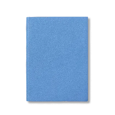 Smythson Soho Notebook In Panama In Liberty Nile Blue