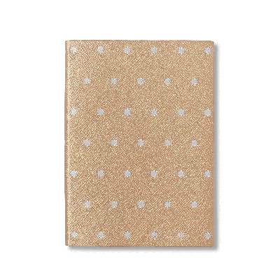 Smythson Soho Notebook In Panama In Stars Bronze