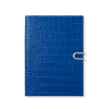 Smythson Soho Notebook With Slide In Mara In Cerulean
