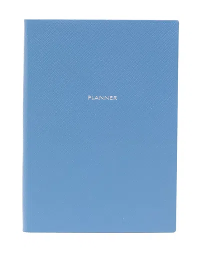 Smythson Soho Planner In Blue