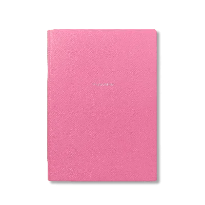 Smythson Soho Planner In Panama In Flamingo