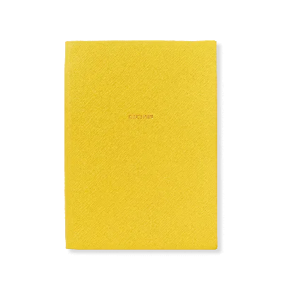 Smythson Soho Recipe Journal In Panama In Lemon