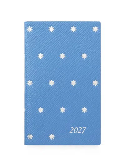 Smythson Stars 2027 Panama-leather Weekly Planner In Blue