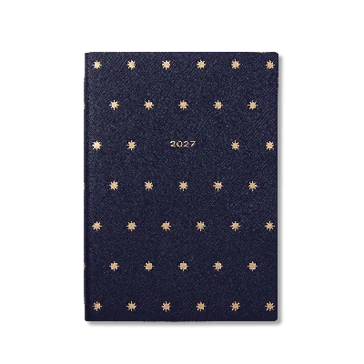 Smythson Stars 2027 Soho Weekly Diary In Panama In Stars Navy