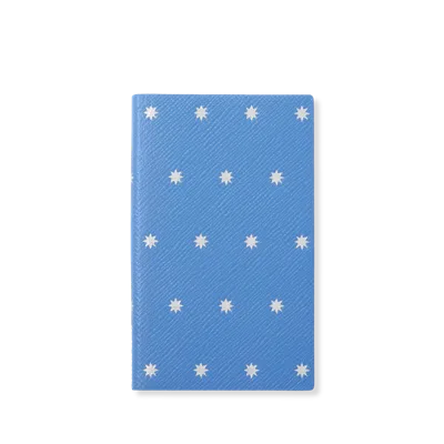 Smythson Stars Panama Notebook In Blue