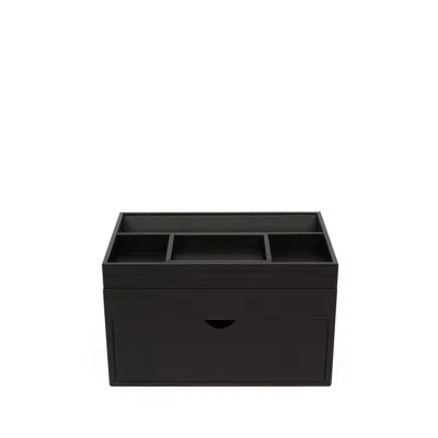 Smythson Stationery Organizer In Panama In Black