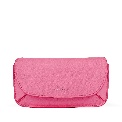 Smythson Sunglasses Case In Panama In Flamingo
