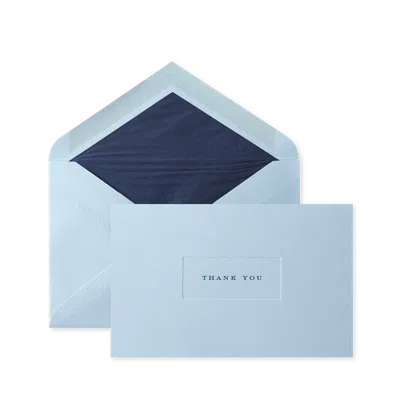 Smythson Thank You Notelets In Blue