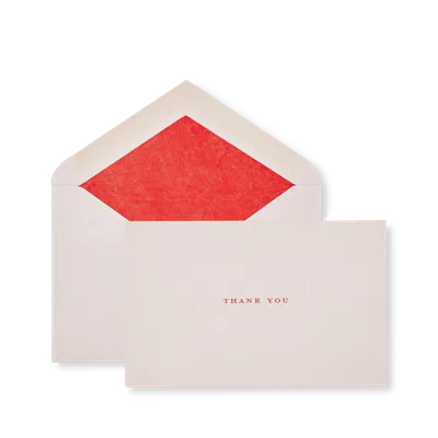Smythson Thank You Notelets In Pink