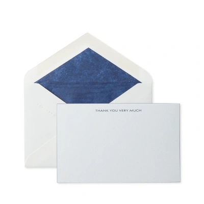 Smythson Thank You Very Much Correspondence Cards In Blue