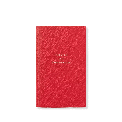 Smythson Travel And Experiences Panama Notebook In Scarlet Red