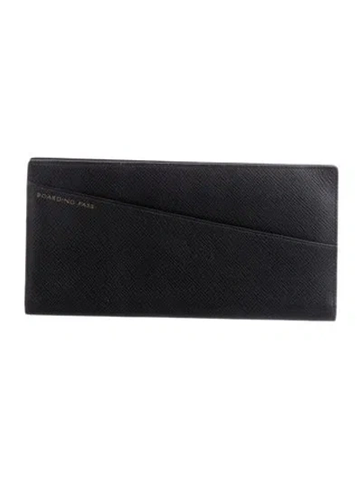 Pre-owned Smythson Travel Folder In Black