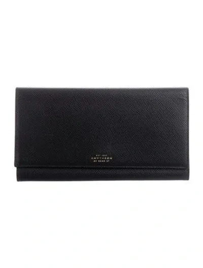 Pre-owned Smythson Travel Folder In Black