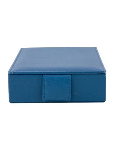 Pre-owned Smythson Travel Jewelry Box In Blue