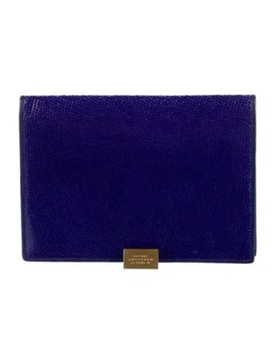 Pre-owned Smythson Travel Wallet In Blue