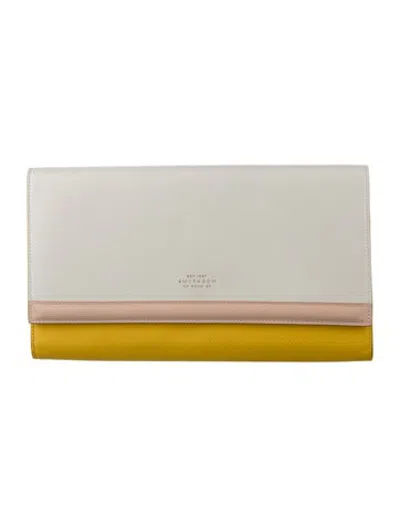 Pre-owned Smythson Travel Wallet In Neutrals