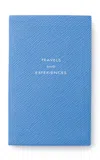 Smythson Travels And Experiences Panama Leather Notebook In Blue