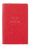 Smythson Travels And Experiences Panama Leather Notebook In Red
