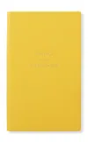 Smythson Travels And Experiences Panama Leather Notebook In Yellow