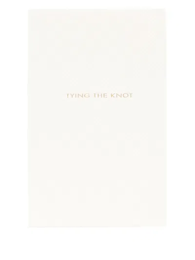 Smythson Tying The Knot Panama Notebook In White