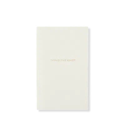 Smythson Tying The Knot Panama Notebook In White
