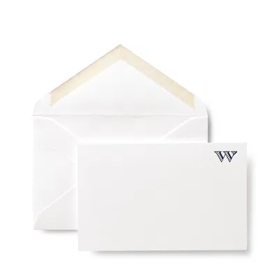 Smythson W Alphabet Correspondence Cards In White