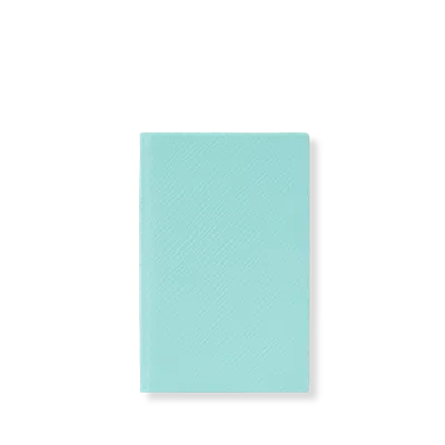 Smythson Wafer Notebook In Panama In Blue