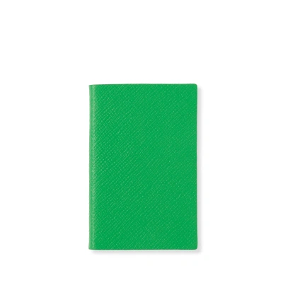 Smythson Wafer Notebook In Panama In Green