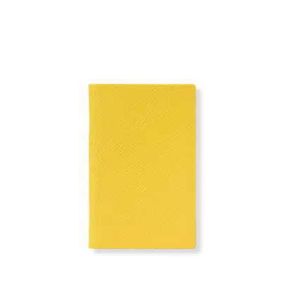 Smythson Wafer Notebook In Panama In Yellow
