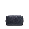 Smythson Washbag With Double Zip In Panama In Navy