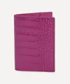 Smythson Women's Mara Croc-embossed Leather Passport Cover In Pink