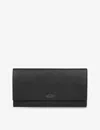 Smythson Womens Black Marshall Panama Cross-grain Leather Travel Wallet In Black