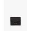 Smythson Womens Black Trifold Small Leather Coin Purse In Brown