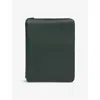Smythson Womens  Burlington 8 Card Leather Wallet In Bottle Green