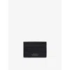 Smythson Womens Navy Flat Leather Card Holder In Brown