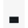 Smythson Folded Card Case With Snap Closure In Mara In Black