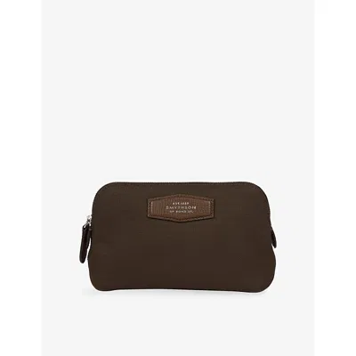 Smythson Womens Norton Canvas Small Travel Pouch