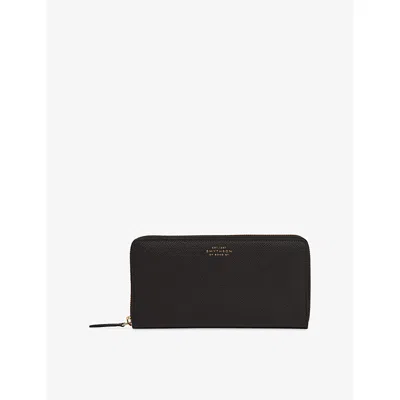 Smythson Womens Panama Branded Leather Purse