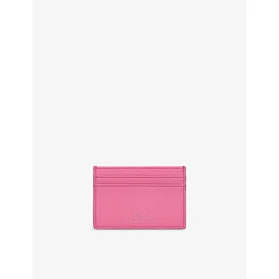 Smythson Womens Panama Flat Leather Card Holder
