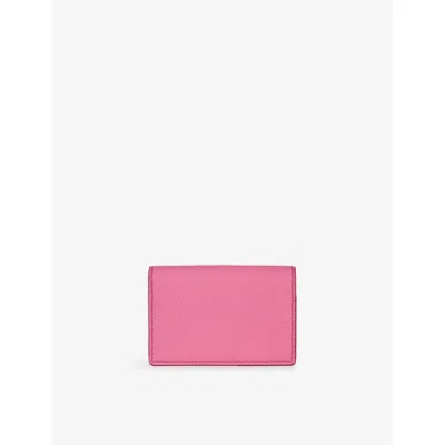 Smythson Womens Panama Leather Folded Card Case