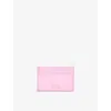Smythson Womens Pearl Pink Flat Leather Card Holder In Pearl Pink